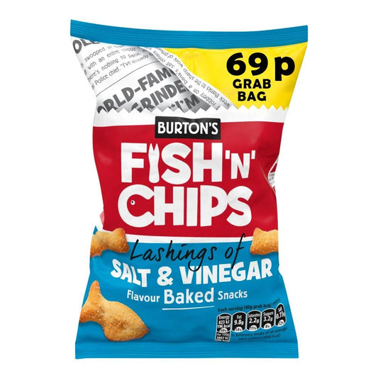 Fish N Chips Salt & Vinegar 30 x 40g PMP 69p