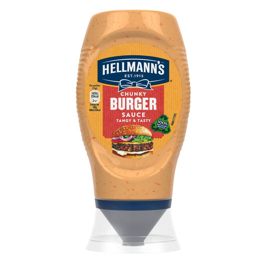 Hellmann's Chunky Burger Sauce Squeezy 8 x 250ml