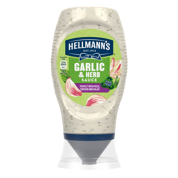 Hellmann's Garlic & Herb Sauce Squeezy 8 x 250ml